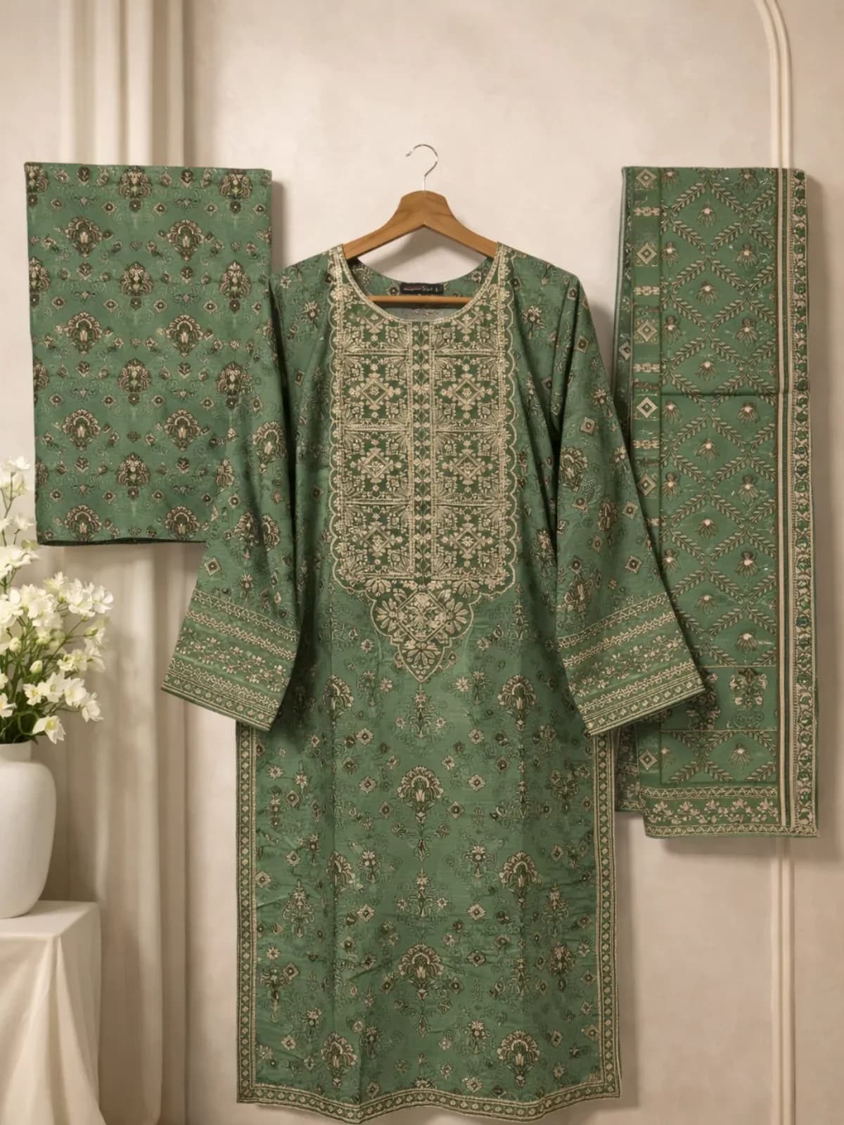 Zarghuna Desi Casual Wear 3 Piece Embroidered Set