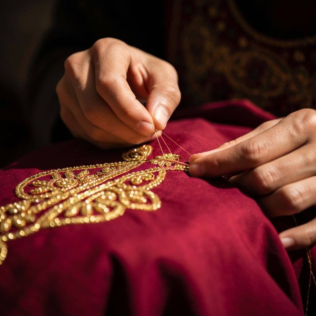Traditional Afghan embroidery craftsmanship